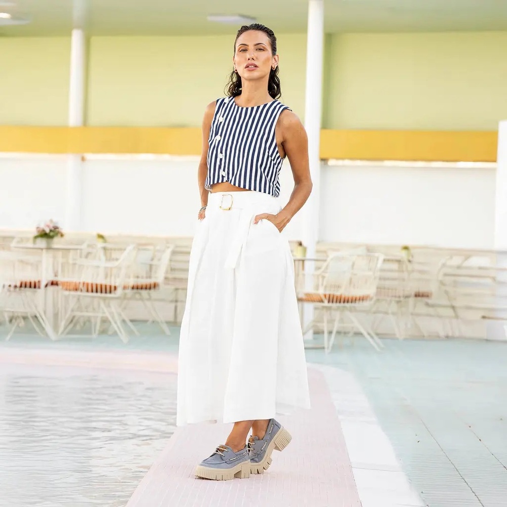 Zara Belted Linen Blend Waist Cut Out Dress - Picture 11 of 17